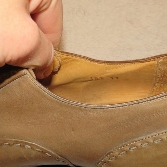 Calzoleria Harris Burnished Gray Leather Oxford Shoes 11 main image 7